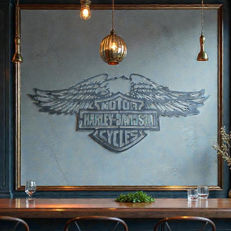 hobby e passioni, logo famoso lastra di metallo decorativa, arredo