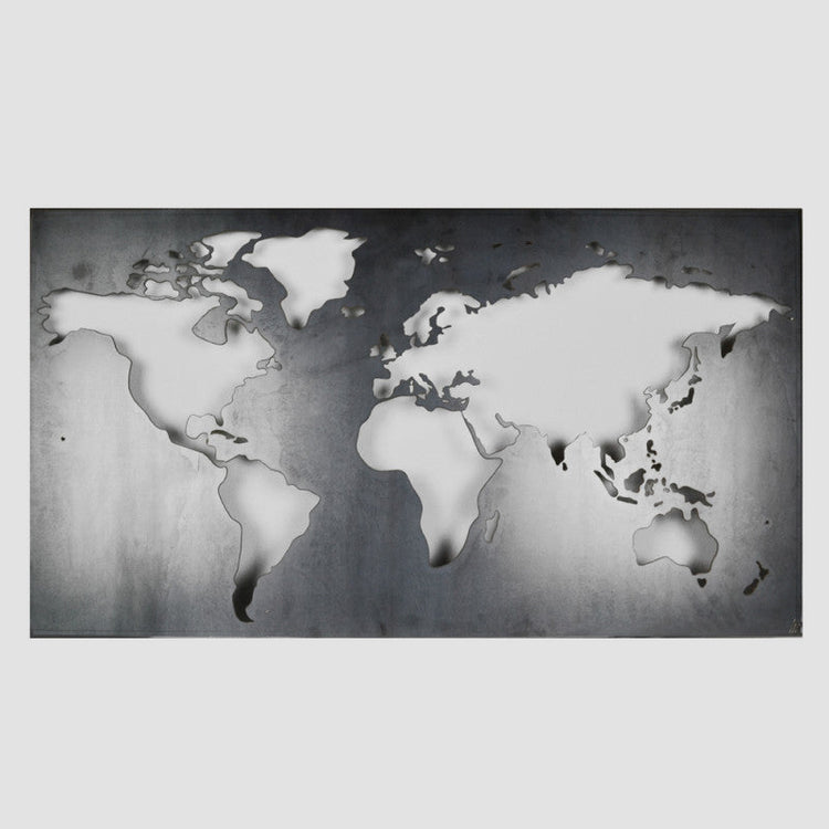 location, nazioni e regioni, lastra di metallo da parete decorativa