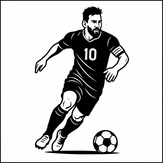 Quadro metallo artigianale ispirato a campione mondiale di calcio, decorazione moderna per appassionati sport