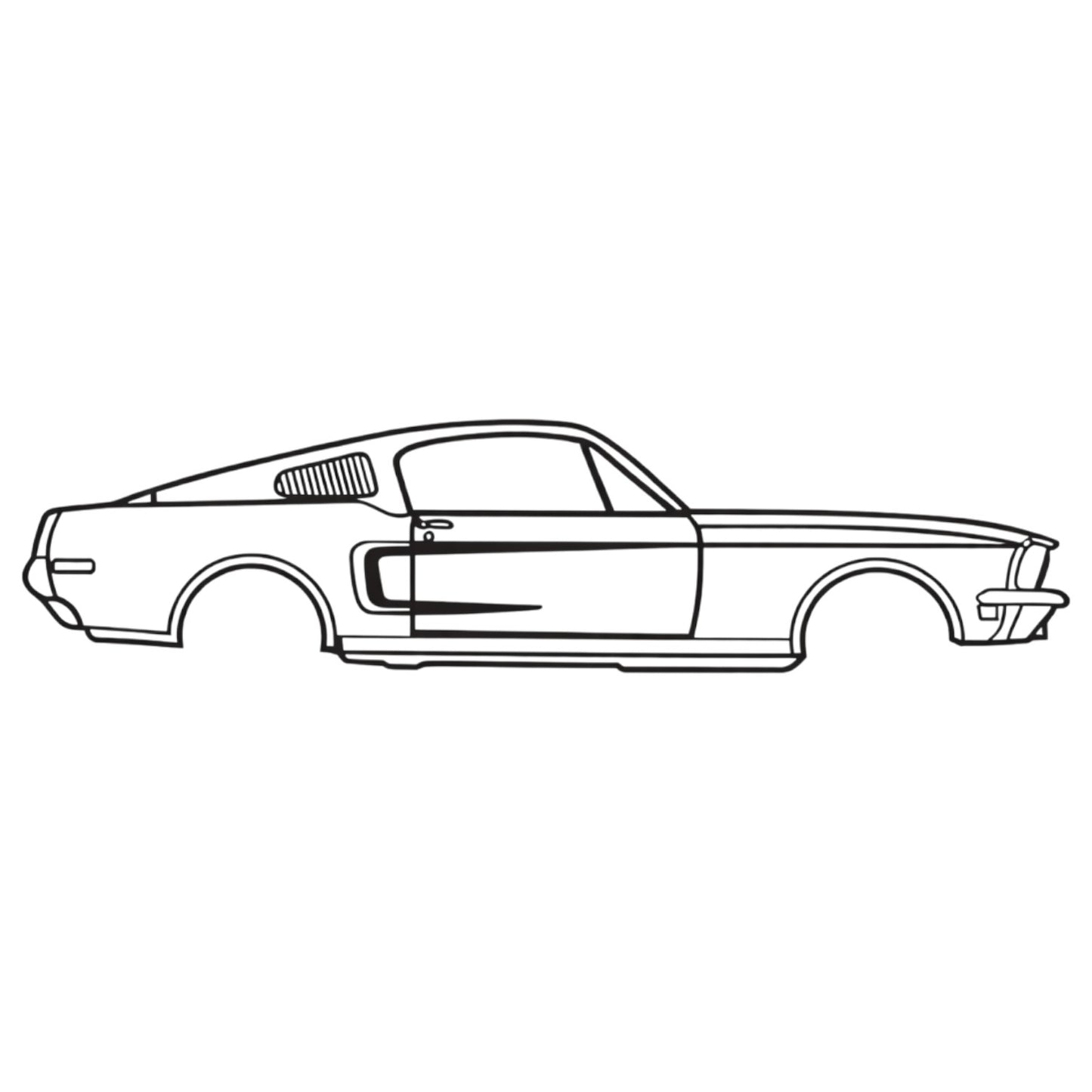 Quadro in metallo raffigurante iconica auto sportiva americana sportback, decorazione murale per appassionati di muscle car e motori