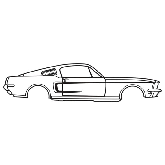 Quadro in metallo raffigurante iconica auto sportiva americana sportback, decorazione murale per appassionati di muscle car e motori