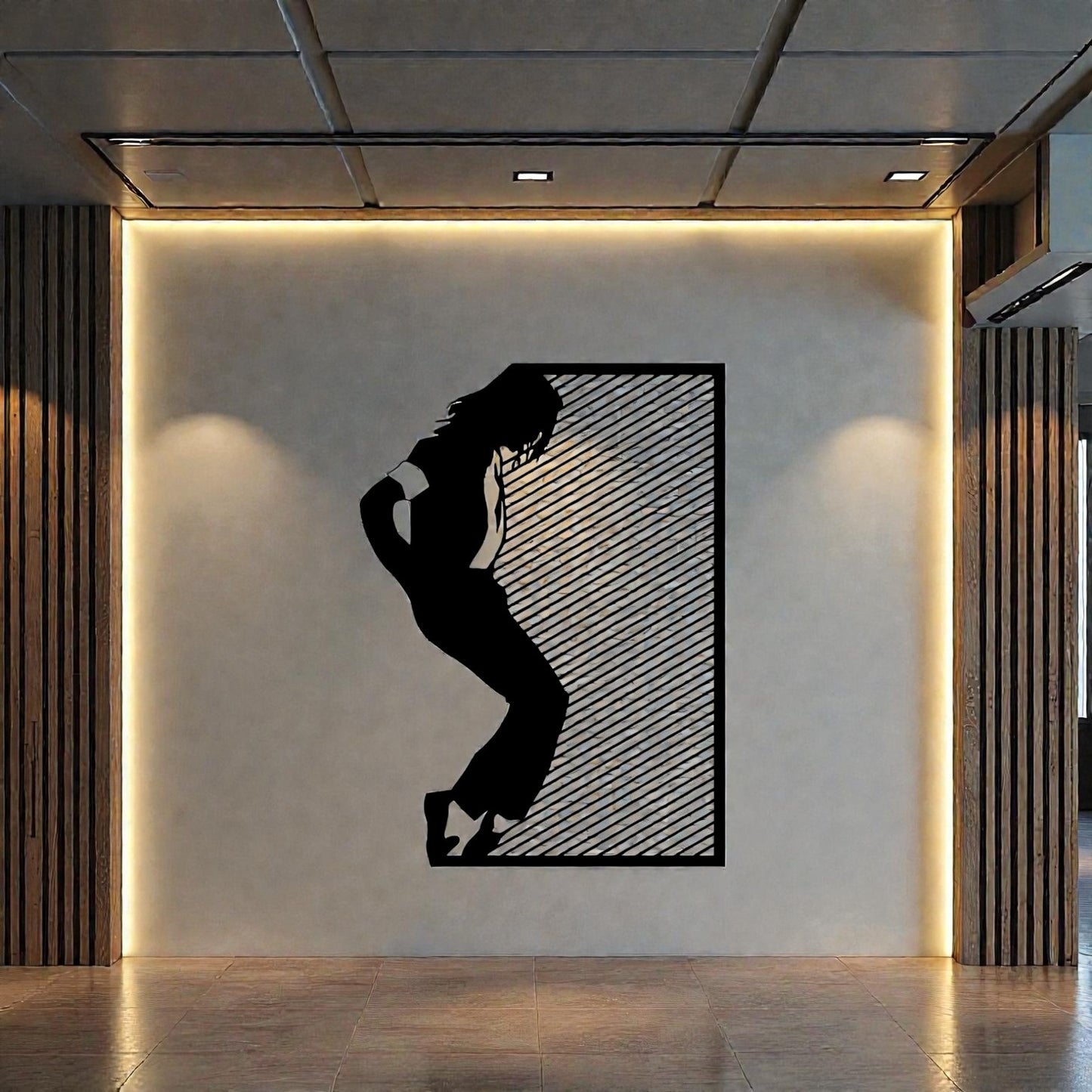 Quadro decorativo in metallo rappresentante il Re del Pop, idea regalo per appassionati di musica e icone culturali