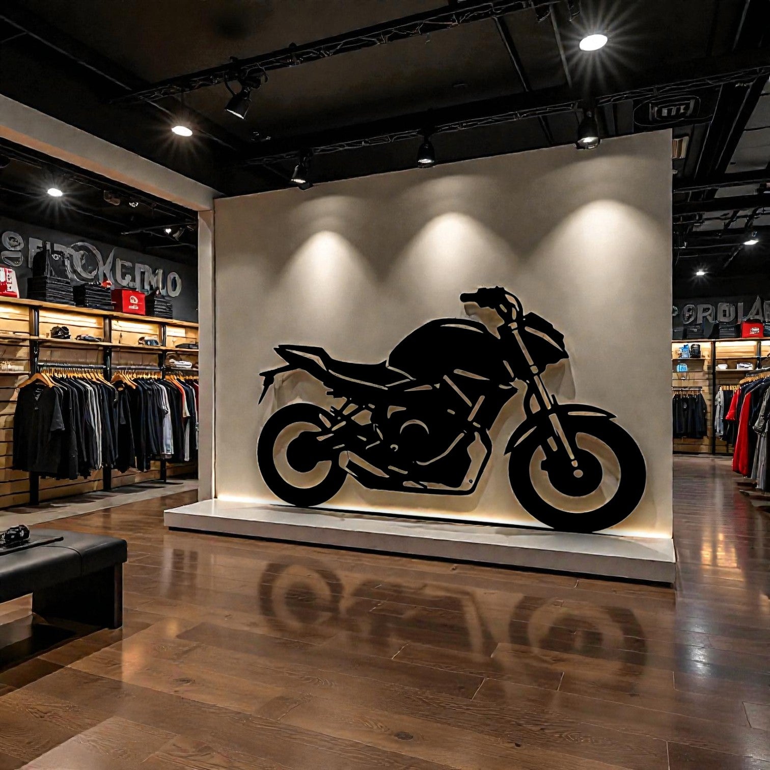 Quadro decorativo in metallo rappresentante moto naked MT-07, idea regalo per motociclisti e amanti delle moto sportive