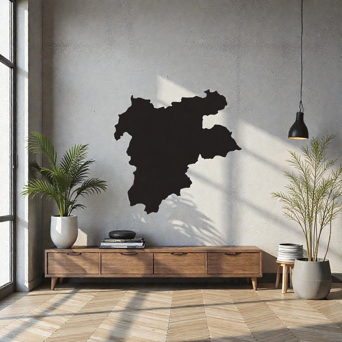 Quadro decorativo in metallo rappresentante la regione Trentino, idea regalo per trentini e amanti della regione