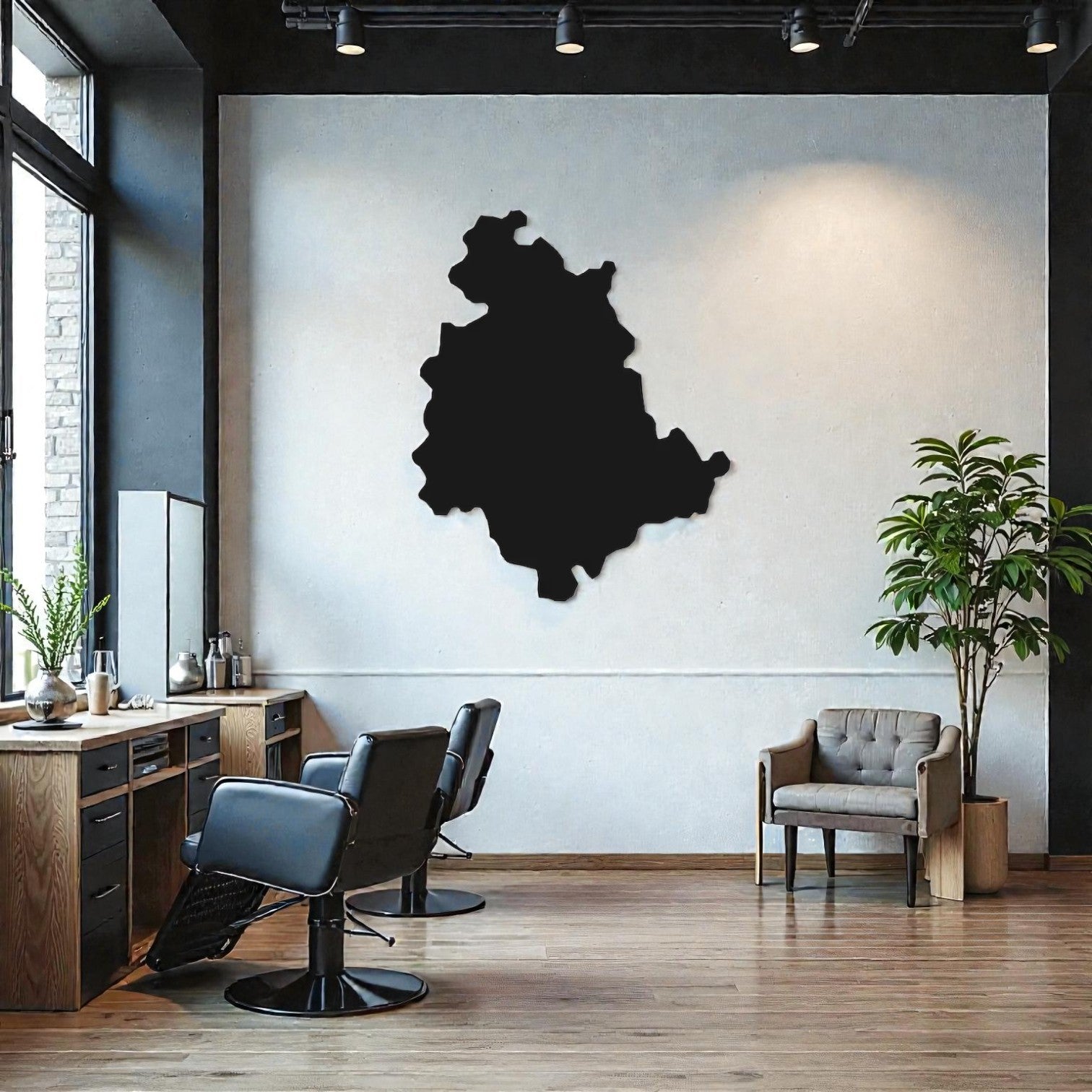 Quadro decorativo in metallo rappresentante la regione Umbria, idea regalo per umbri e amanti della regione