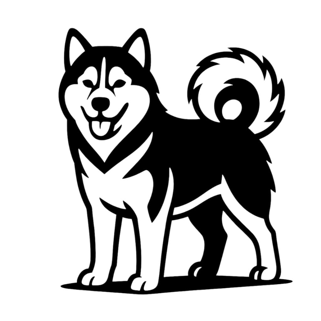 Decorazione da parete in ferro a forma di cane Alaskan Malamute, artigianato italiano personalizzabile
