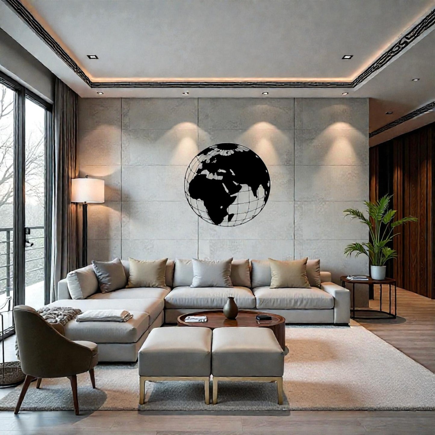 Quadro decorativo in metallo raffigurante il pianeta Terra, mappamondo artistico per studio, ufficio, soggiorno e cameretta