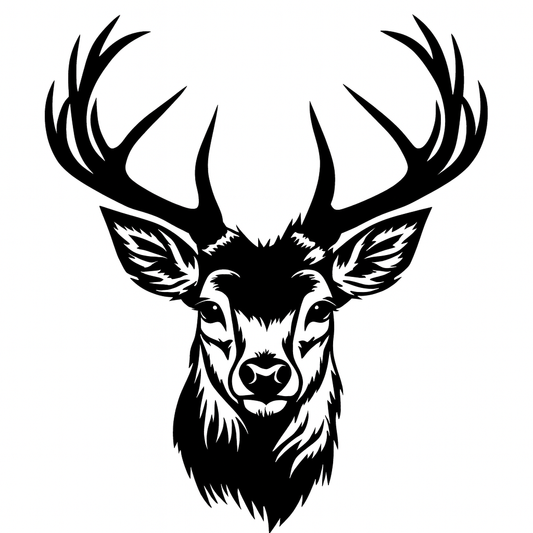 Quadro in metallo personalizzabile di volto di cervo immagine arredinferro