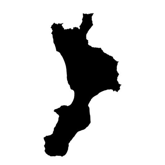 Quadro in metallo raffigurante la mappa della Calabria, decorazione murale regionale per interni e regalo calabrese