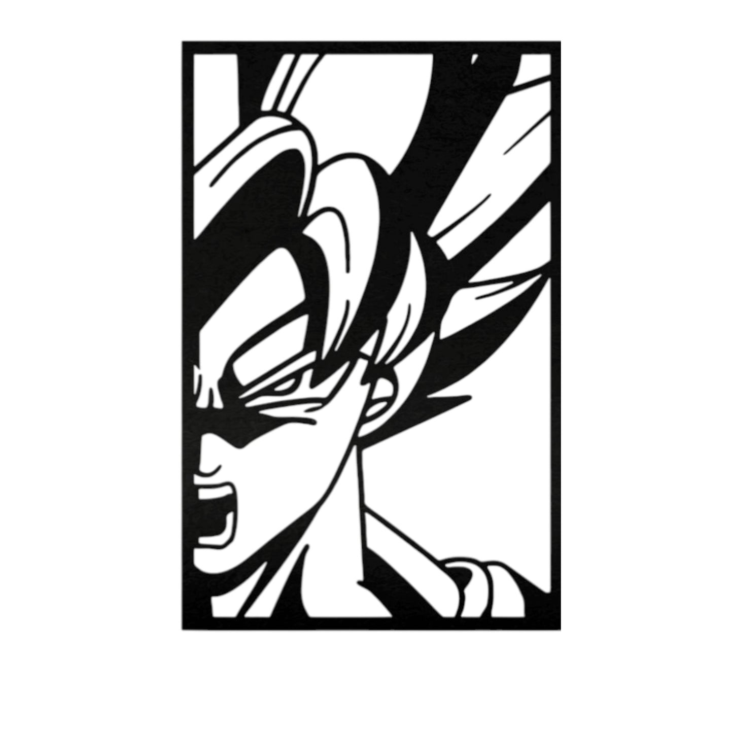 Quadro in metallo raffigurante eroe guerriero anime sfere del drago, decorazione murale per appassionati di anime classici e manga combattimento