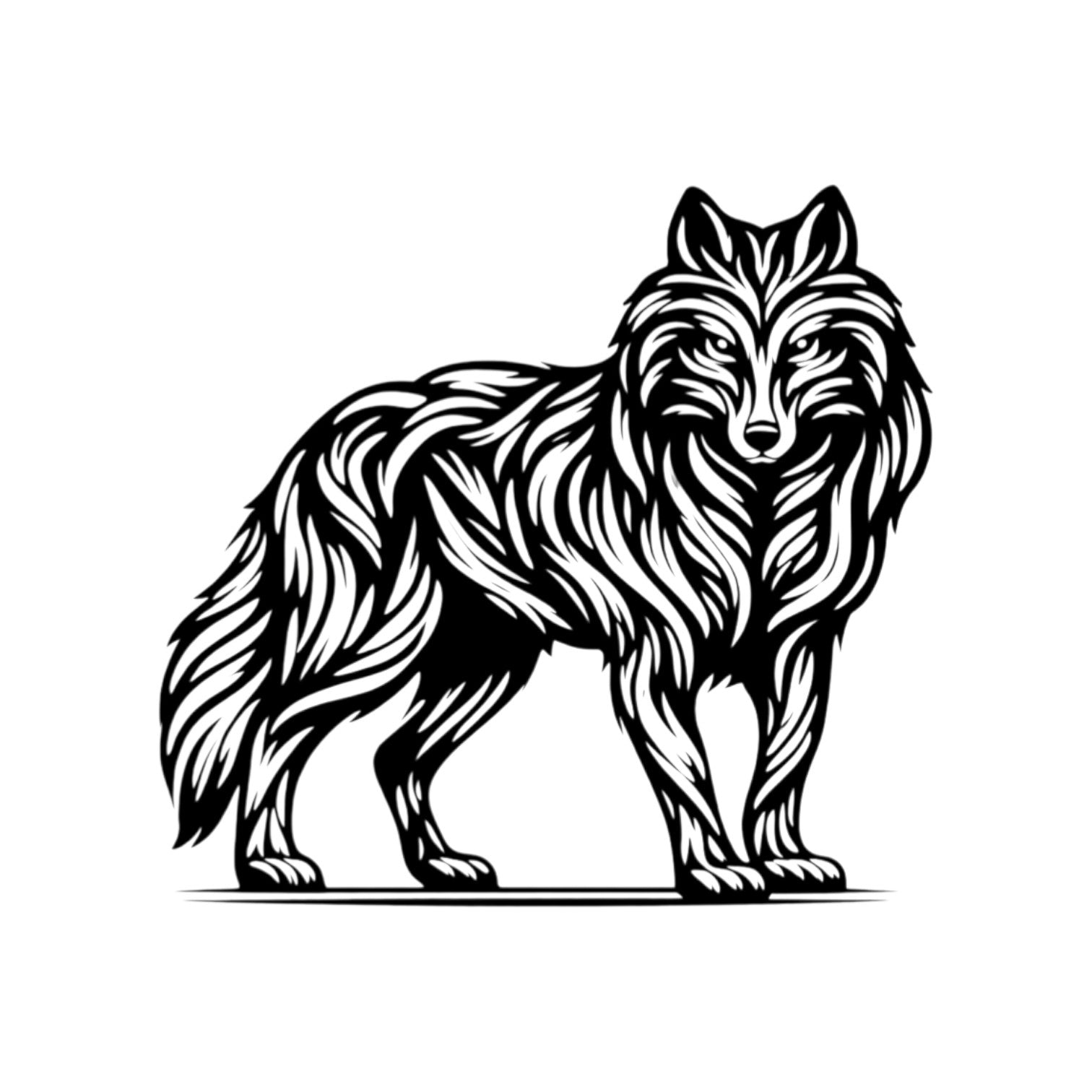 Quadro in metallo raffigurante lupo siberiano, decorazione murale per amanti della natura e animali selvatici nordici