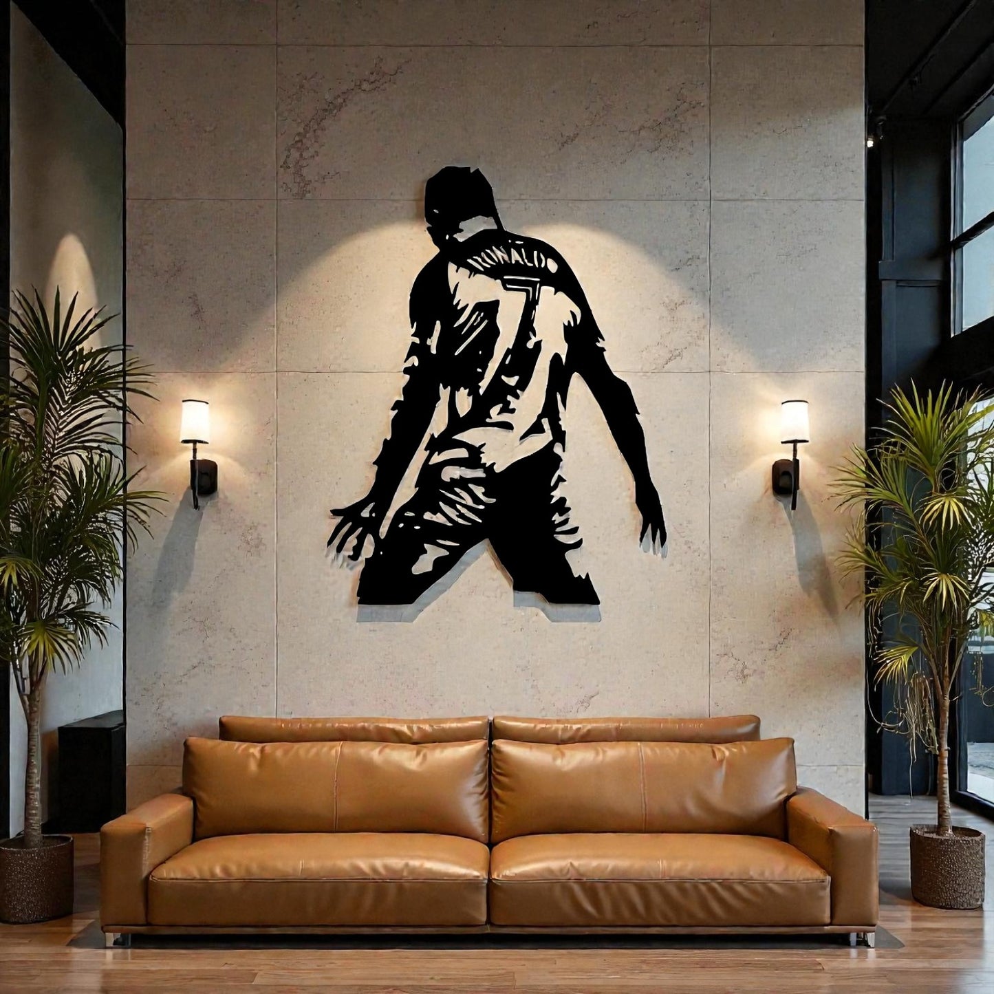 Quadro in metallo con famoso giocatore di calcio, decorazione murale sportiva per cameretta, ufficio, sala giochi e tifosi