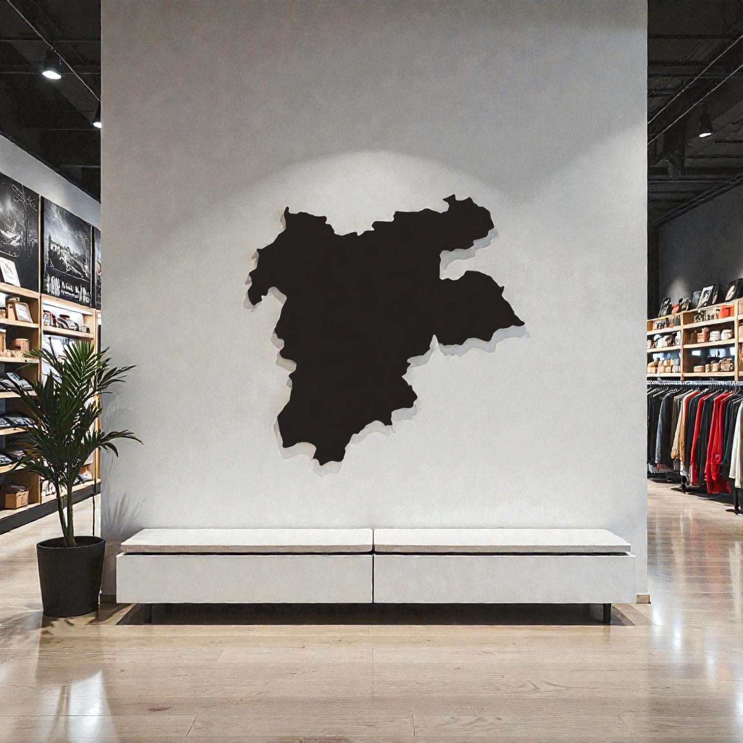 Quadro in metallo con mappa del Trentino, decorazione murale regionale per casa, ufficio e regalo tipico trentino