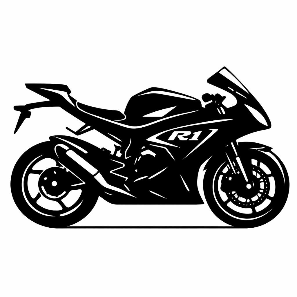 Quadro in metallo raffigurante moto R1, decorazione murale per appassionati di supersportive e motociclismo racing