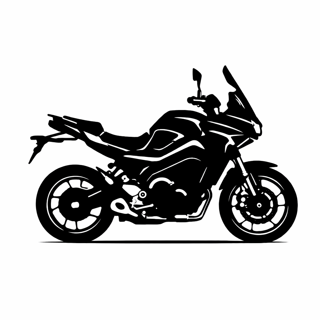 Quadro in metallo raffigurante moto Tracer 9, decorazione murale per appassionati di sport touring e viaggi in moto