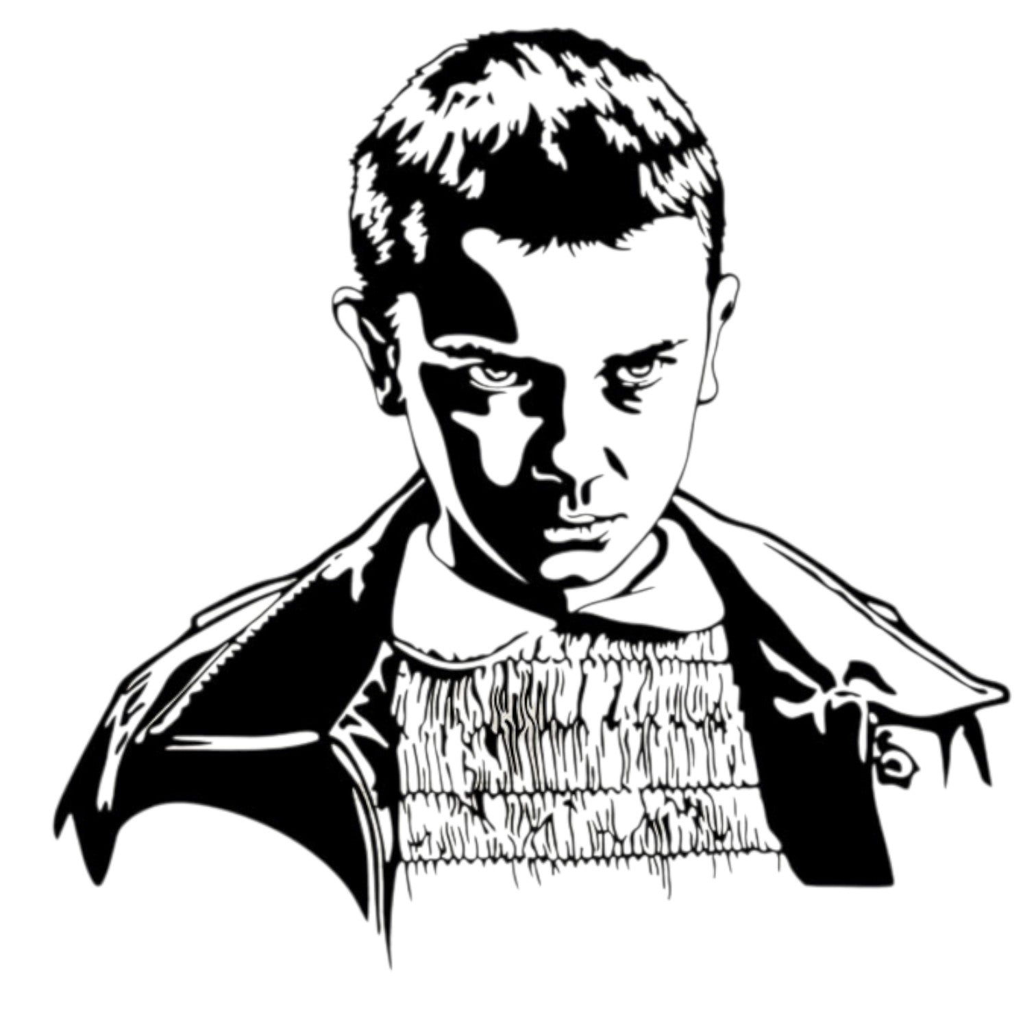 Quadro in metallo raffigurante ragazza con poteri soprannaturali numero 11, decorazione murale per appassionati di serie TV e sci-fi