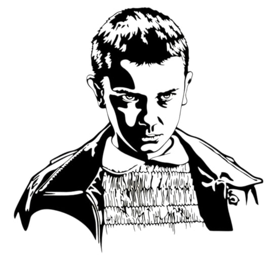 Quadro in metallo raffigurante ragazza con poteri soprannaturali numero 11, decorazione murale per appassionati di serie TV e sci-fi