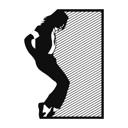 Quadro in metallo raffigurante leggendario Re del Pop, decorazione murale per appassionati di musica e cultura pop anni '80