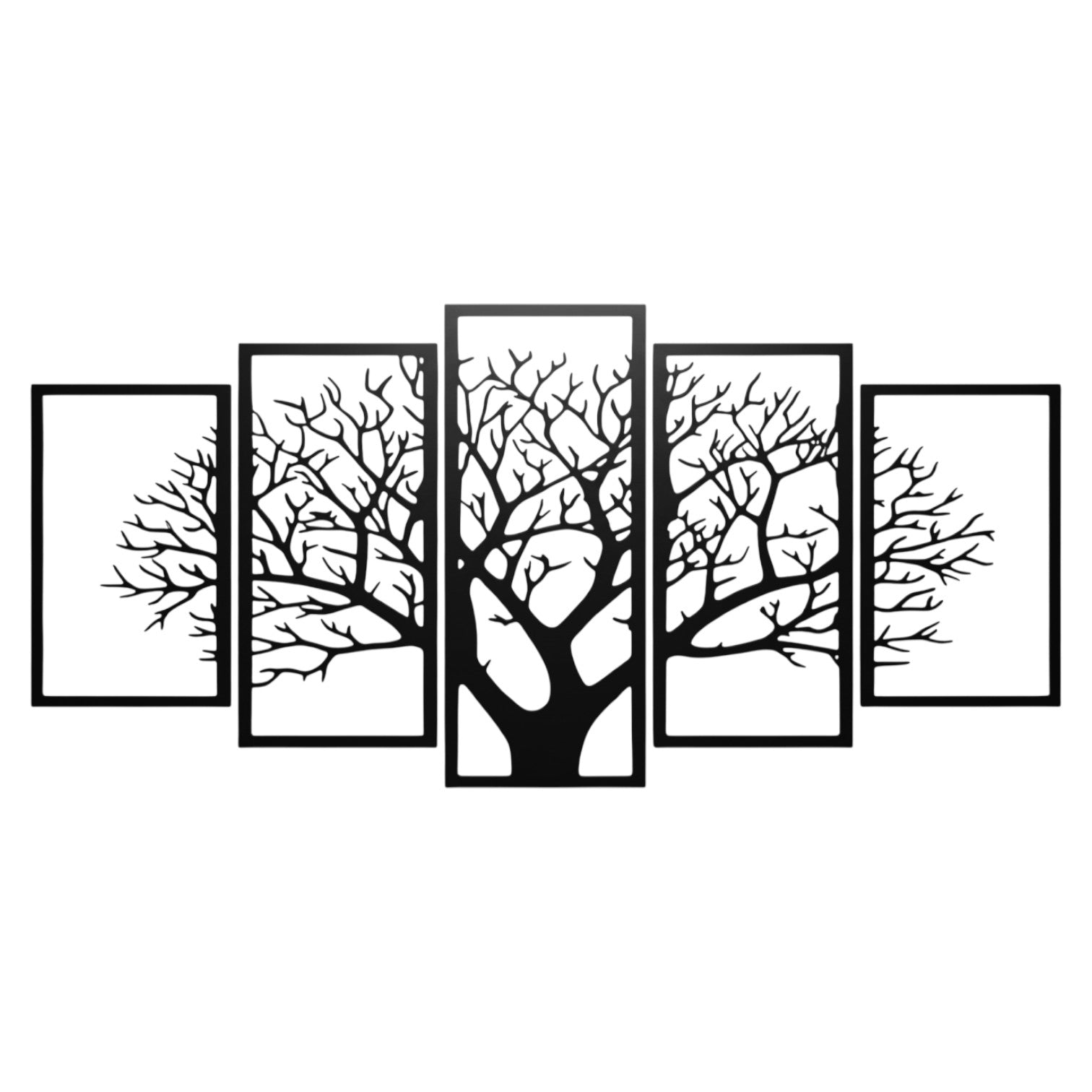 Quadro da parete a forma di albero in metallo personalizzabile e componibile per arredamento moderno