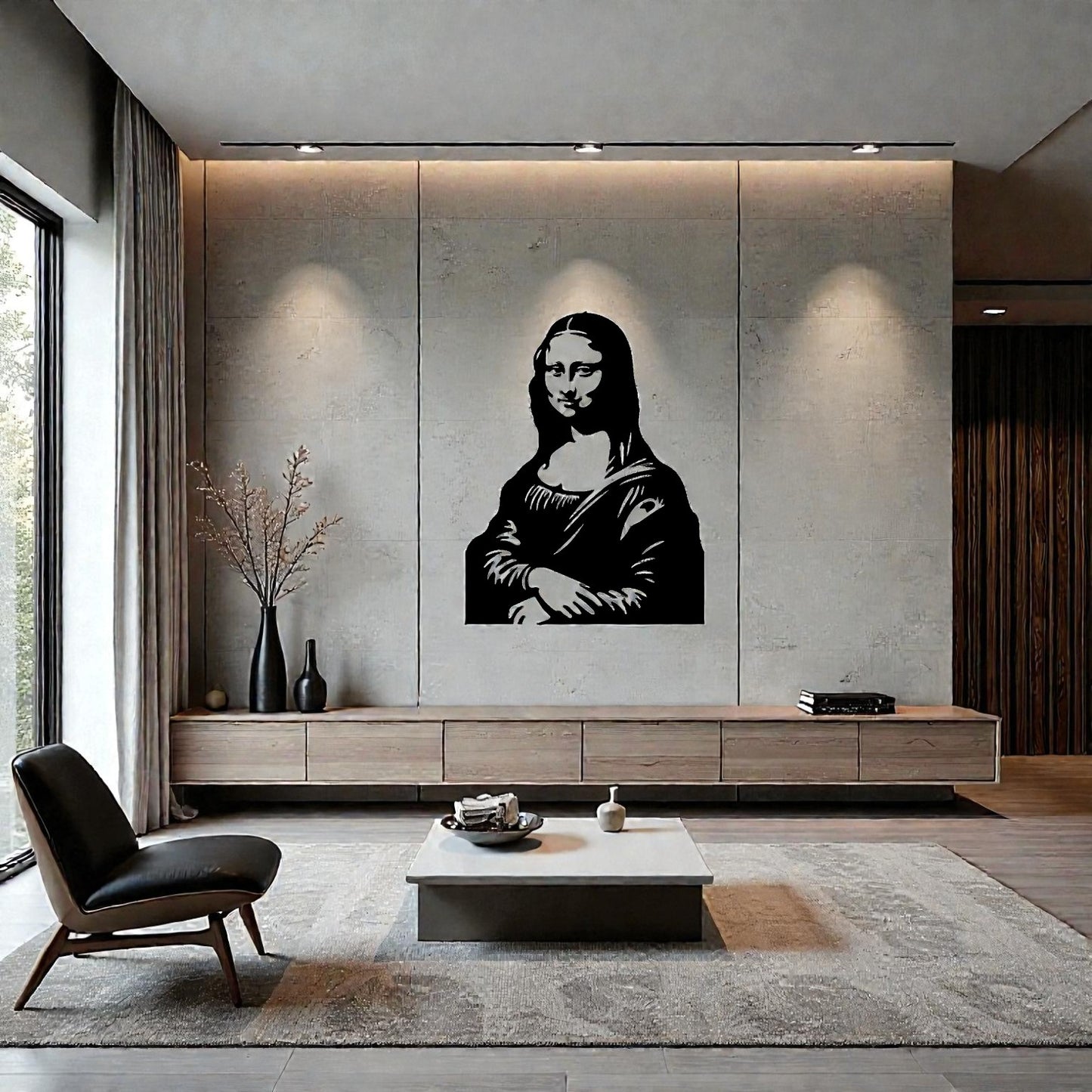 Mona Lisa in metallo da parete design italiano arte contemporanea artigianale