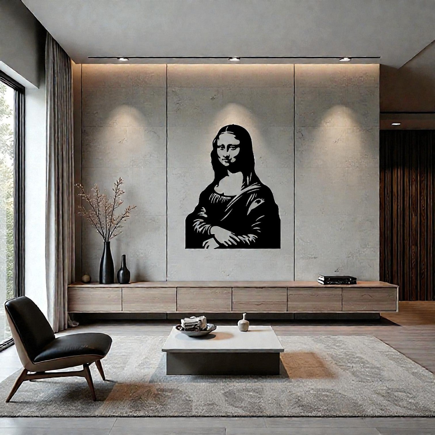 Mona Lisa in metallo da parete design italiano arte contemporanea artigianale